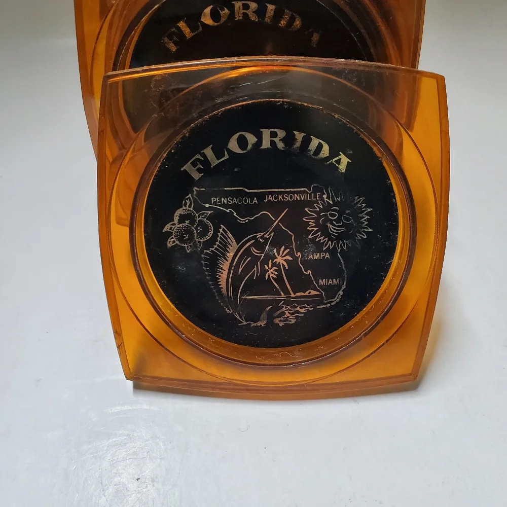 Vintage amber lucite